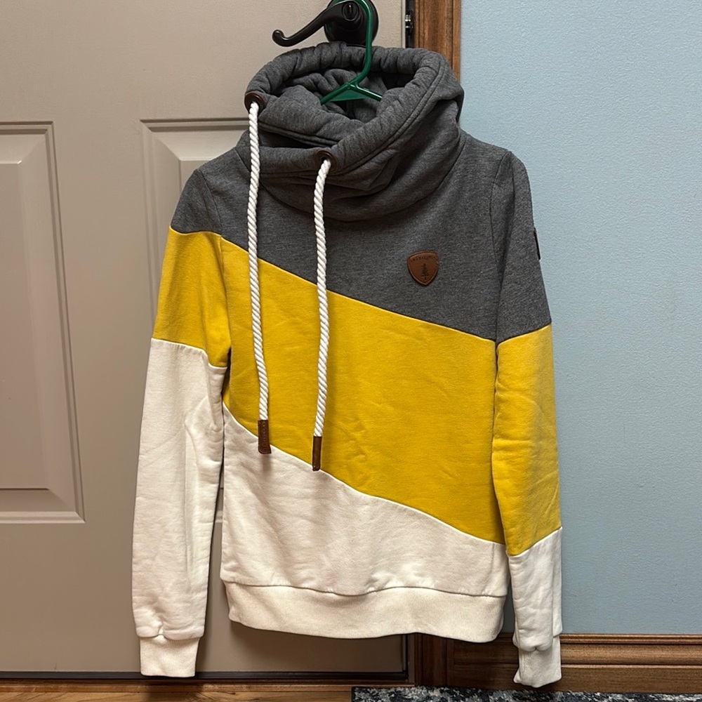 Wanakome Gray, Yellow, and White Hoodie